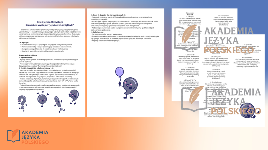 Gotowy Scenariusz na Dzień Języka Ojczystego: "Językowe Łamigłówki" (Klasy 1-8)