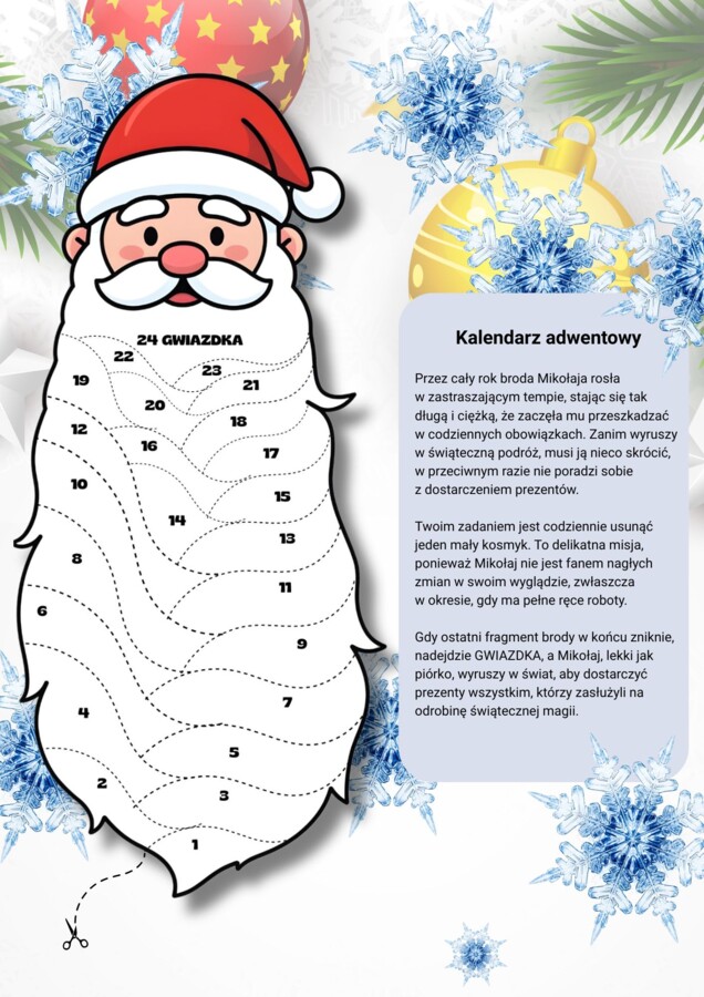 KALENDARZ ADWENTOWY - BRODA MIKOŁAJA
