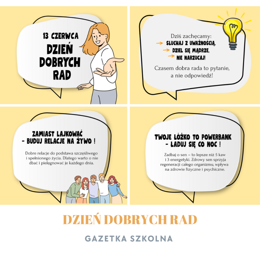 Gazetka szkolna „Dzień Dobrych Rad” – inspiracja na każdą okazję!