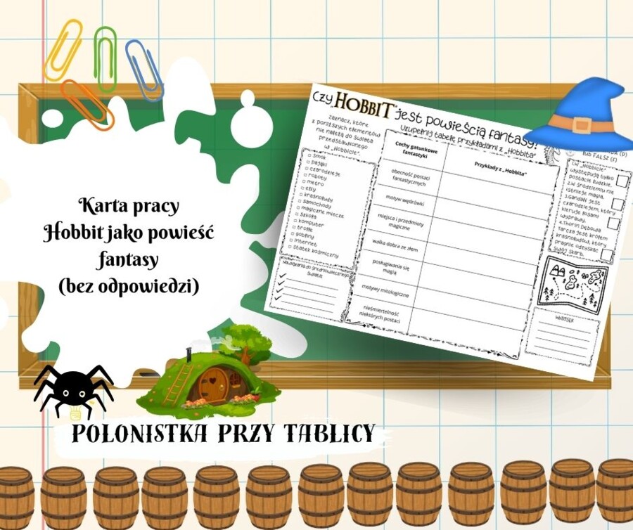 "Hobbit" jako powieść fantasy, gatunek.