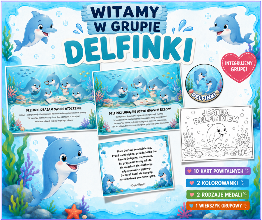 DELFINKI - zestaw powitalny, grupa