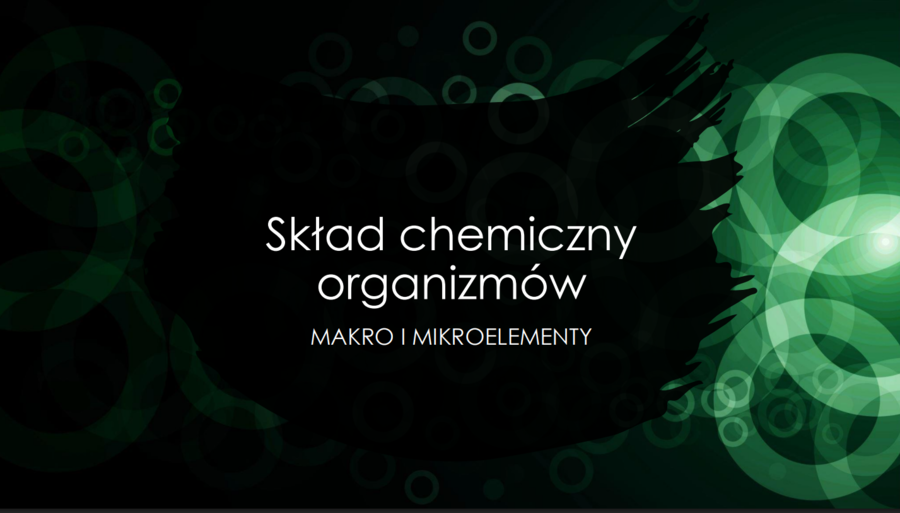 Skład chemiczny organizmów​ + znaczenie wody dla organizmów KLASA 1 PODSTAWA BIOLOGIA