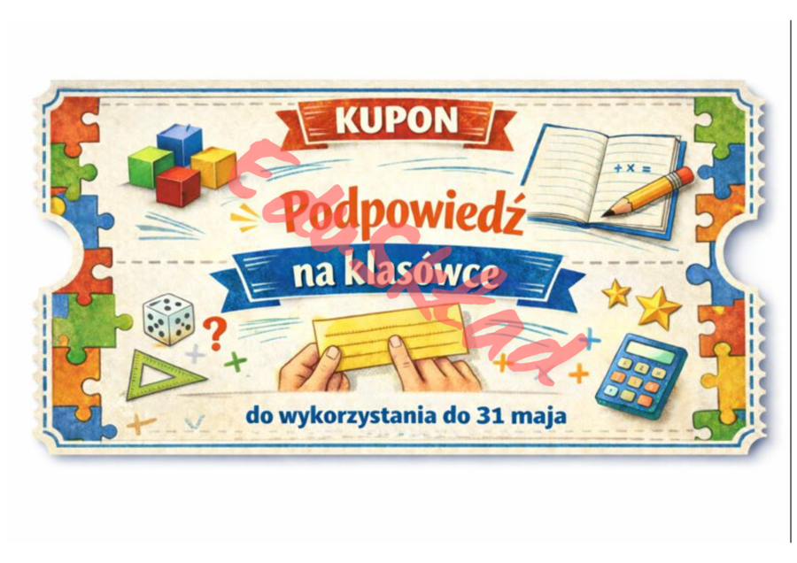 📘 Kupony motywacyjne na matematykę - Wersja 2