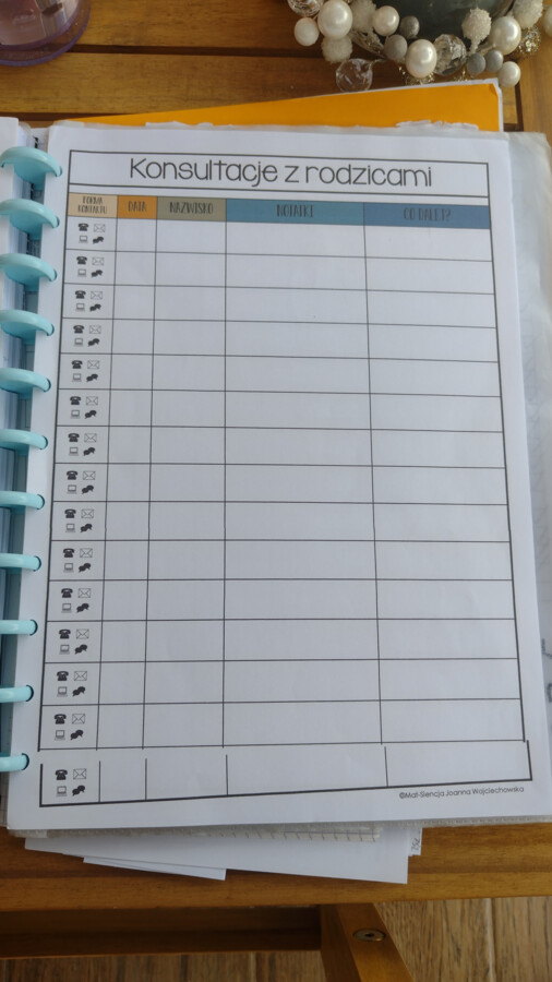 Planner nauczyciela 2024/2025 do samodzielnego druku