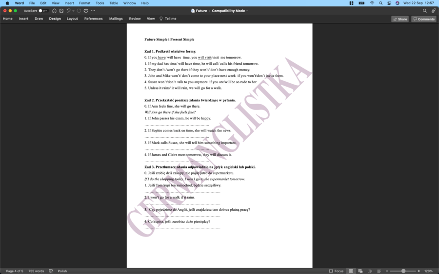 Future Simple kontra Present Simple- ćwiczenia dla uczniów szkół podstawowych