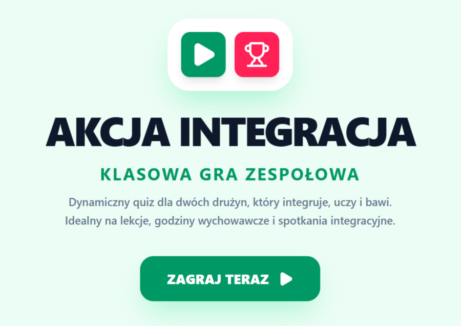 Akcja Integracja-klasowa gra zespołowa.