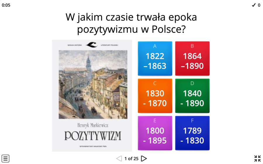 Pozytywizm- sprawdzian wiadomości