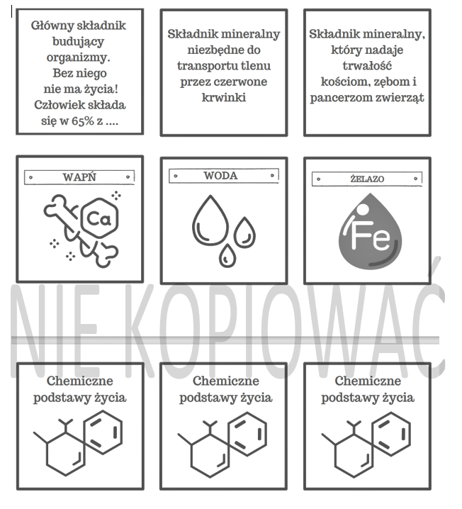 Chemiczne podstawy życia - memory
