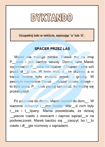 Trzy krótkie dyktanda dla młodszych uczniów – doskonałe wsparcie dla nauczycieli
