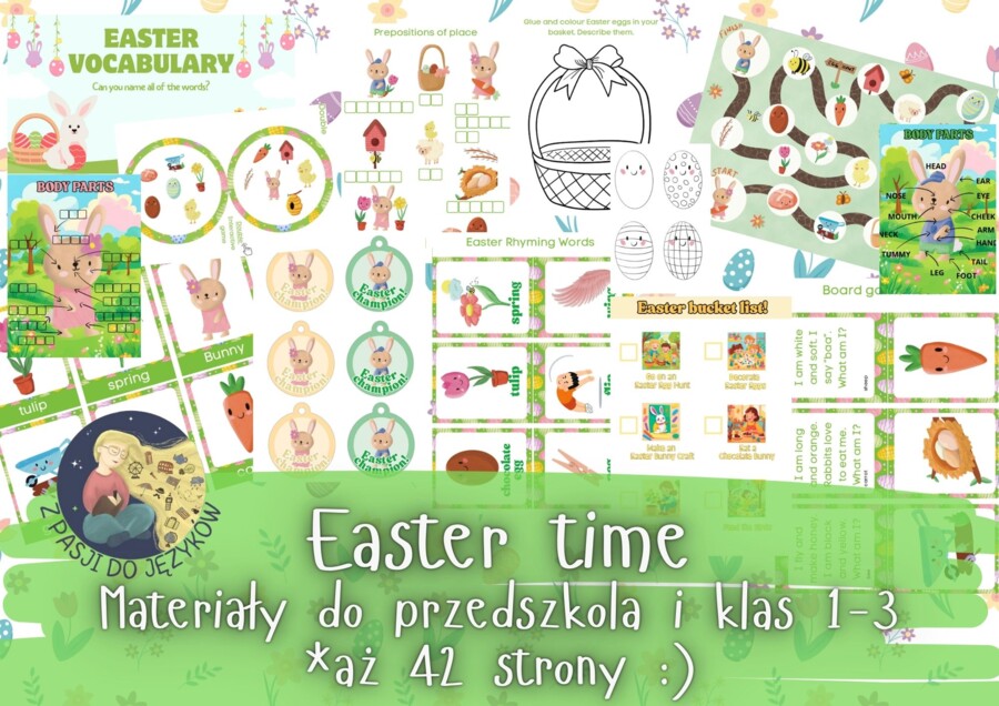 Easter Time Vocabulary, słownictwo wielkanocne.
