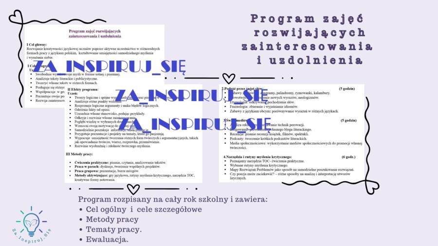 Program zajęć rozwijających zainteresowania i uzdolnienia uczniów