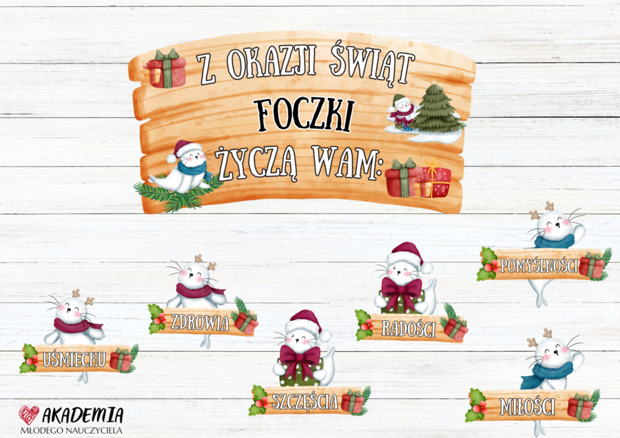 Życzenia od grupy foczek