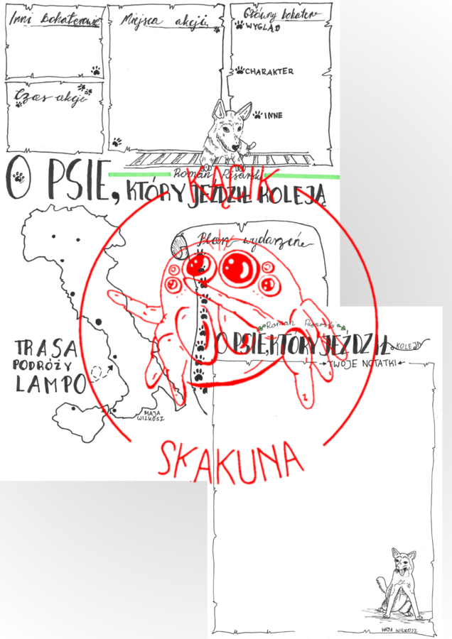 "O psie, który jeździł koleją" Roman Pisarski (1+1 GRATIS) - karty pracy, rysnotka, sketchnotka, omawianie lektury