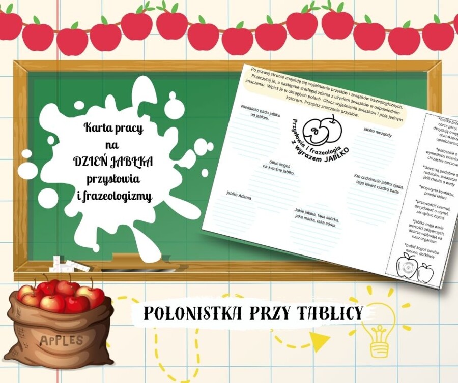 Dzień jabłka - frazeologia, przysłowia