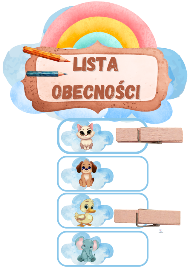 Na rozpoczęcie roku dekoracje- pakiet chmurki