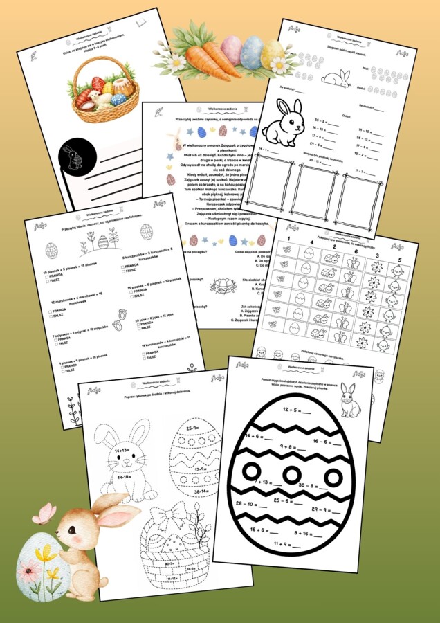 Wielkanocne karty pracy 1-3