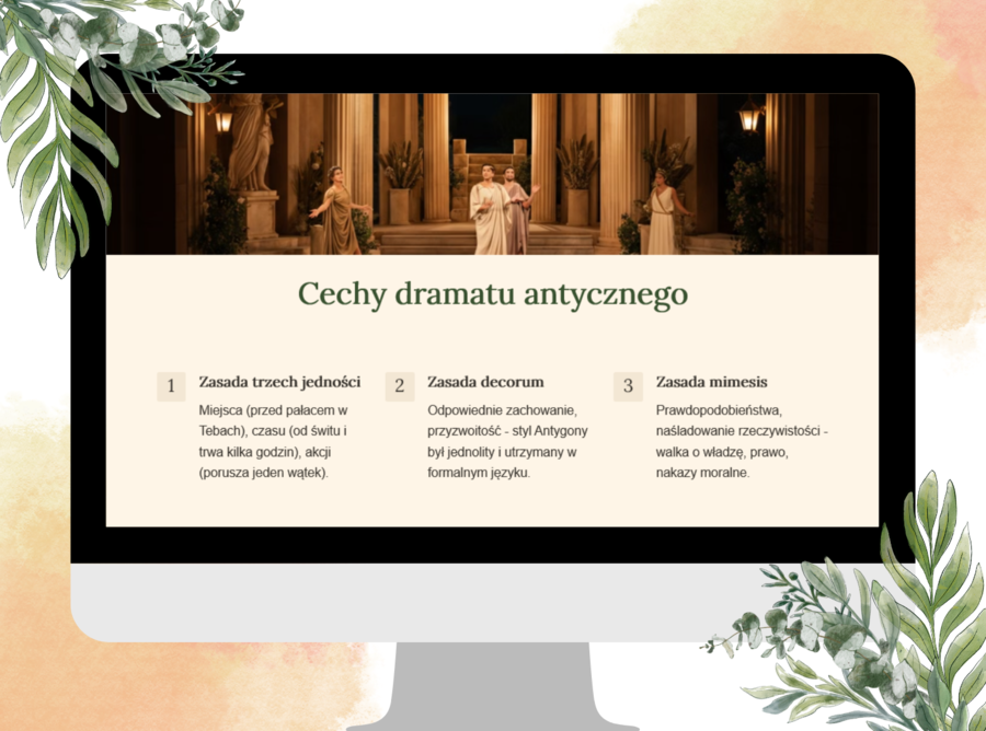 Prezentacja - "Antygona" Sofokles - antyk - bohaterowie, geneza, mit o rodzie Labdakidów, plan wydarzeń, problematyka