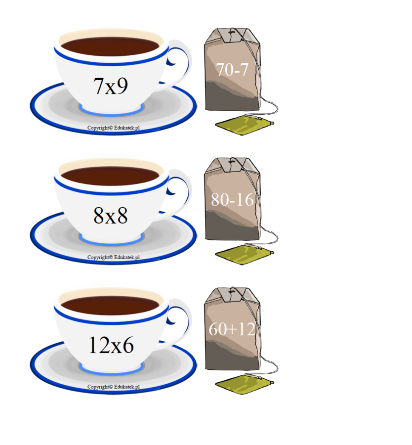 „Matematyczna herbatka”- zabawa matematyczna
