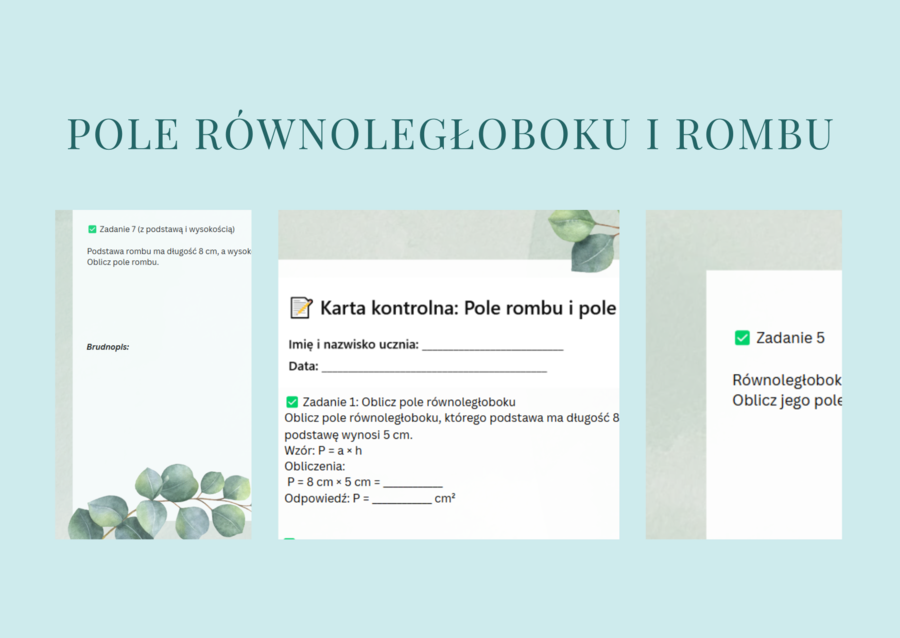 Pole równoległoboku i rombu