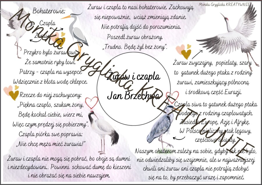 Żuraw i czapla Jan Brzechwa