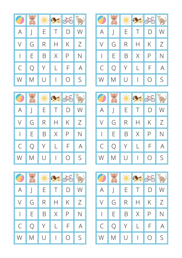 Nauka alfabetu - poziom (1) łatwy