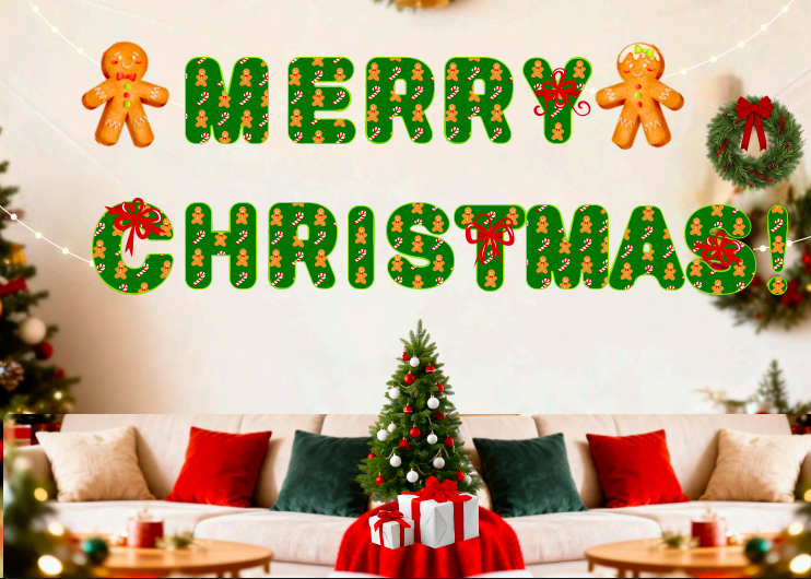 🎄 Świąteczny zestaw dekoracji – Baner „Merry Christmas” | 2 wersje kolorystyczne+ grafiki! 🎄