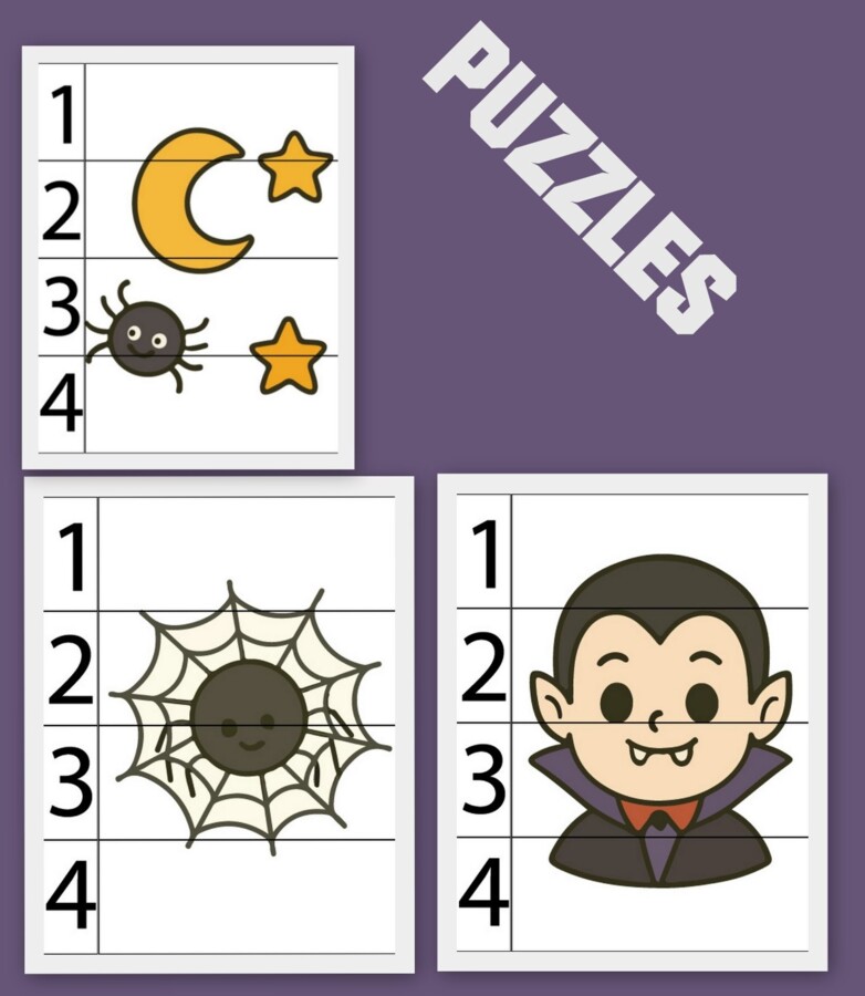 Karty pracy i aktywności na HALLOWEEN - pdf plus jpg! a4 do druku