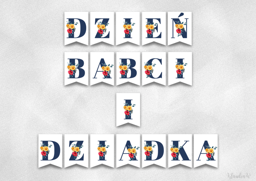 Dzień Babci i Dziadka - girlanda (PDF)