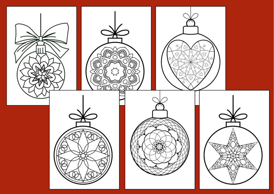 BOŻE NARODZENIE - MANDALA – zima – kolorowanka – biblioteka – świetlica – gazetka – mandale – 20 szt. - wersja 2