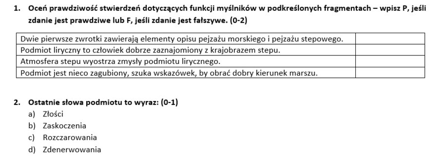 Twórczość Adama Mickiewicza - sprawdzian
