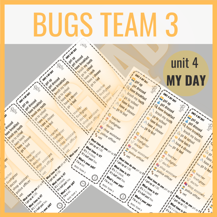 Bugs Team 3 unit 4 MY DAY - zakładki do książki