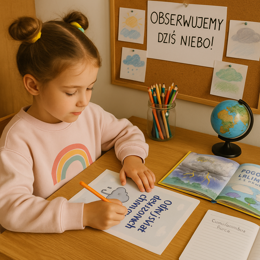 Karta pracy: „Odkryj świat deszczowych chmur”