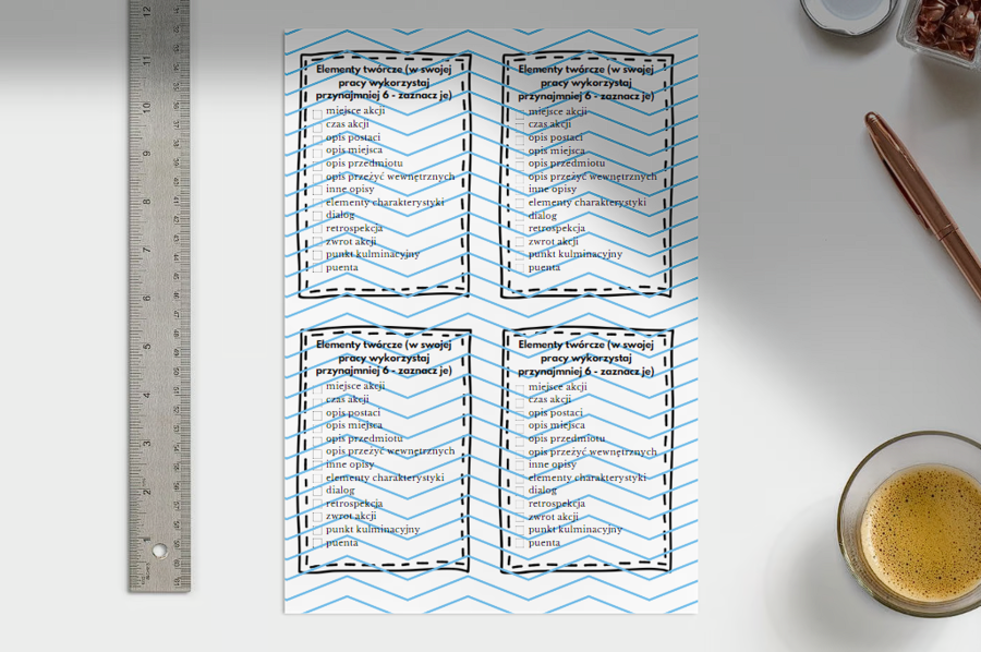 Wklejka podczas pisania opowiadania - elementy twórcze