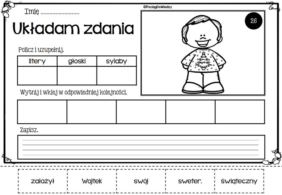 Boże Narodzenie - Układam zdania