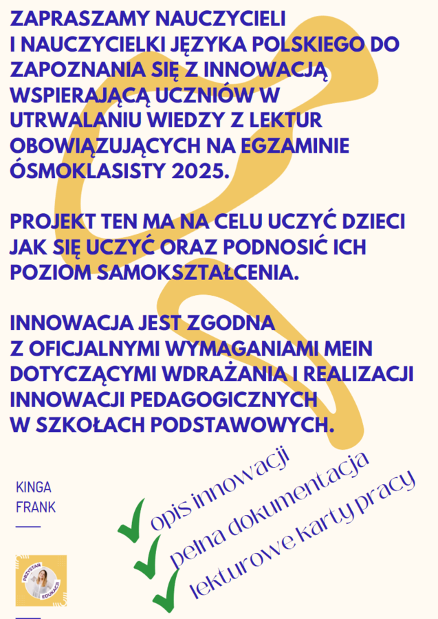 Lekturowa innowacja pedagogiczna z języka polskiego