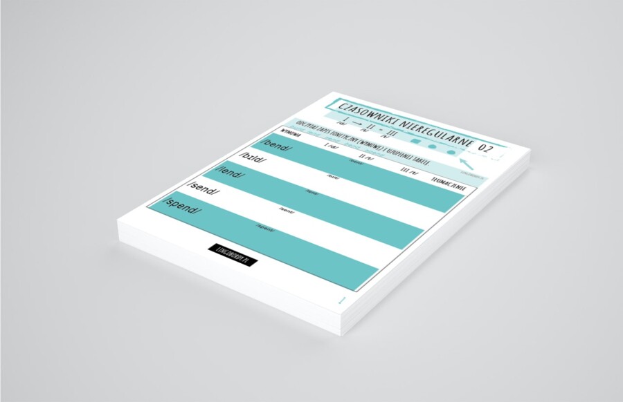 CZASOWNIKI NIEREGULARNE 02 - tabelki wg grup - do uzupełnienia