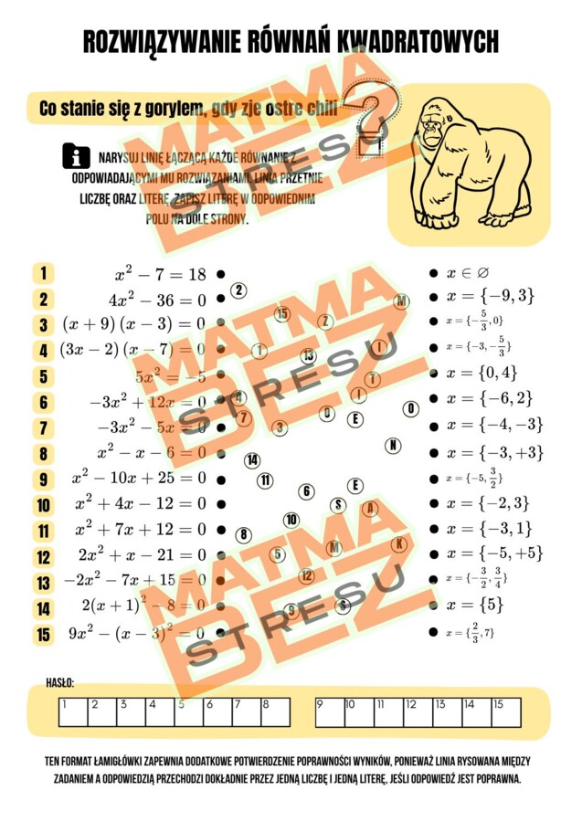 Równania kwadratowe