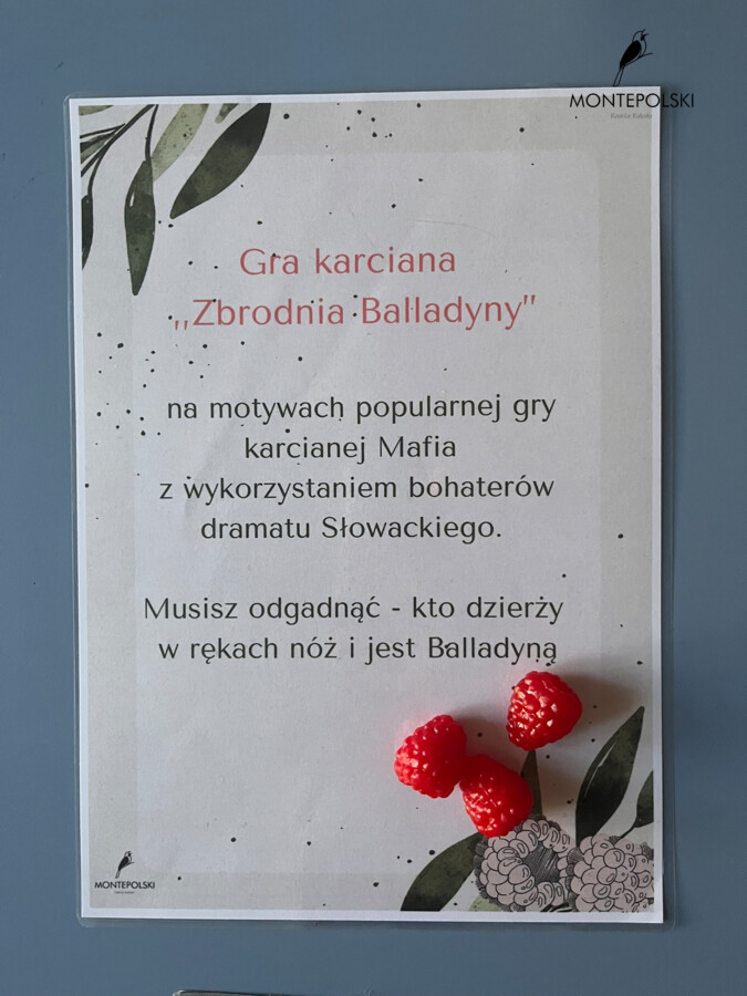 Zbrodnia Balladyny - gra karciana na motywach gry Mafia