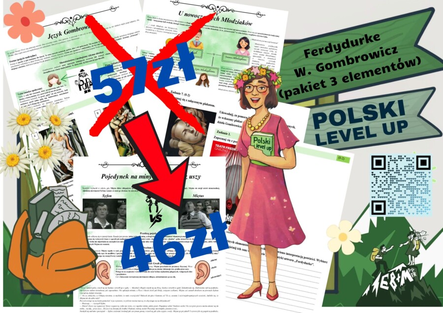 Ferdydurke_pakiet 3 elementów_Polski Level Up