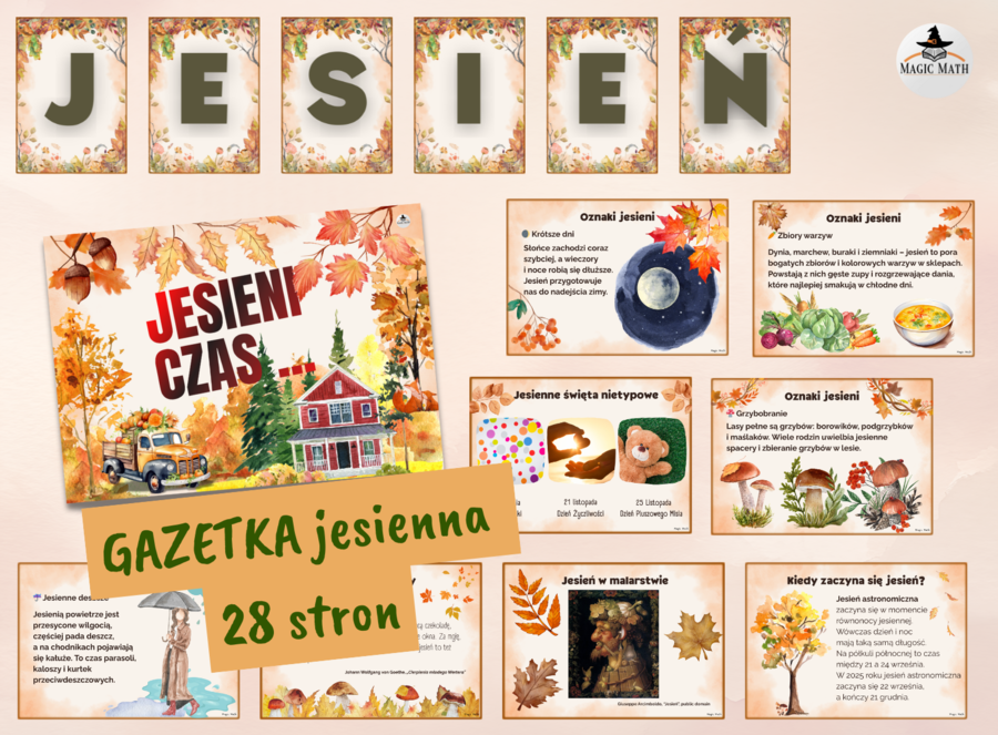 JESIEŃ - GAZETKA SZKOLNA "Jesieni czas", 28 stron