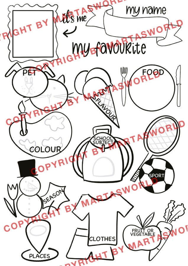 🎨 My Favourite – rysowany materiał edukacyjny na start!