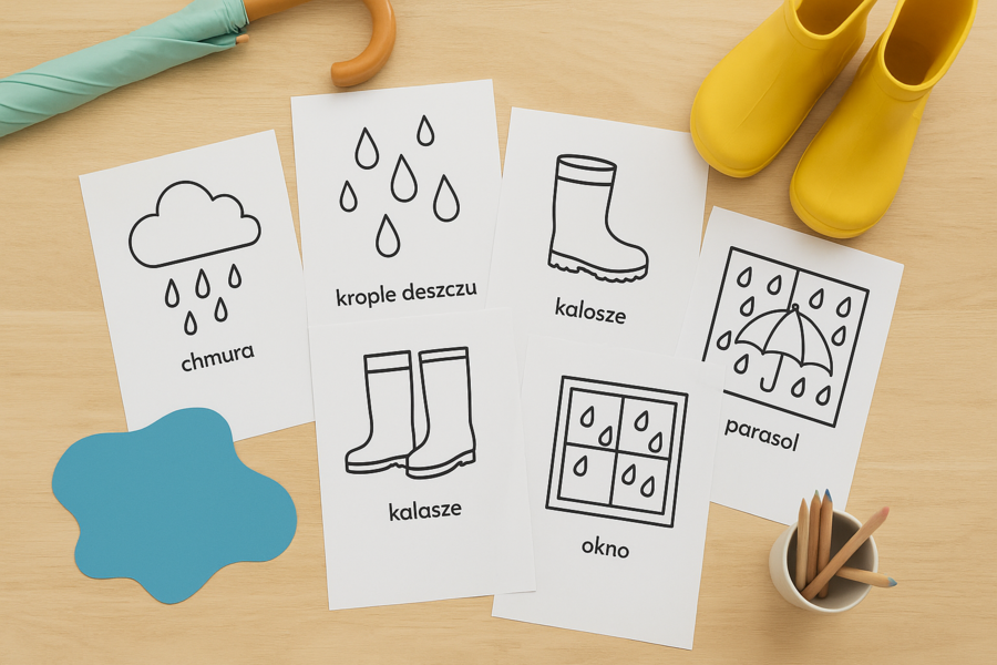 „Kropelkowe kontrasty” – czarno-białe obrazki o deszczu