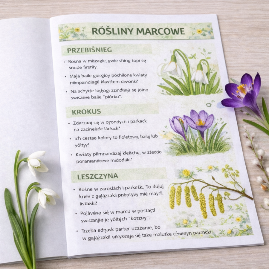 Wiosna Start! Mini‑podręcznik obserwacji przyrody na marzec