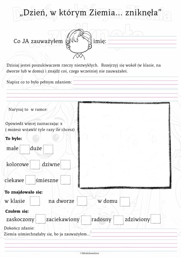 Dzień Ziemi-opowiadanie plus zadania