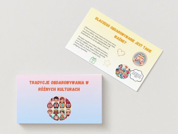 Tradycje obdarowywania w różnych kulturach (Japonia, Indie, Chiny, Afryka, Europa). Symbolika i przesądy. Ciekawostki. Quiz. Memory. Karta pracy.