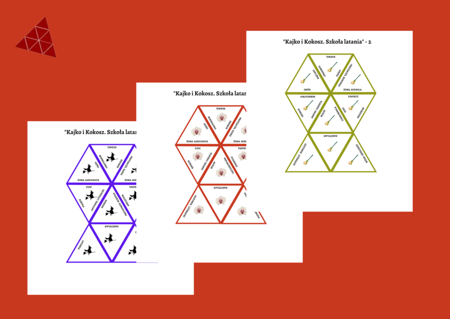 "KAJKO I KOKOSZ. SZKOŁA LATANIA" - trimino 9 elementów