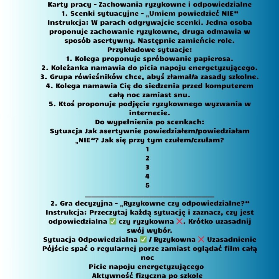 Scenariusze edukacja zdrowotna klasa 5 część 1 (lekcje 1-16) na podstawie programu nauczania proponowanego przez MEN HOLISTYCZNA EDUKACJA PROZDROWOTNA W SZKOLE PODSTAWOWEJ - CIAŁO, UMYSŁ, DUCH. Program nauczania edukacji zdrowotnej dla klas IV-VIII szkoł