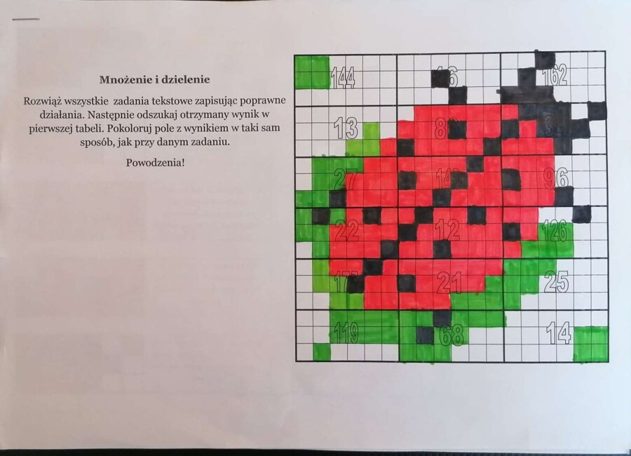 Zakodowane zadania tekstowe - mnożenie i dzielenie