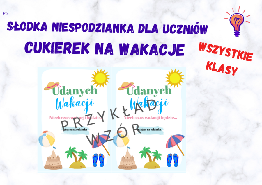 Cukierek na wakacje - niespodzianka dla uczniów