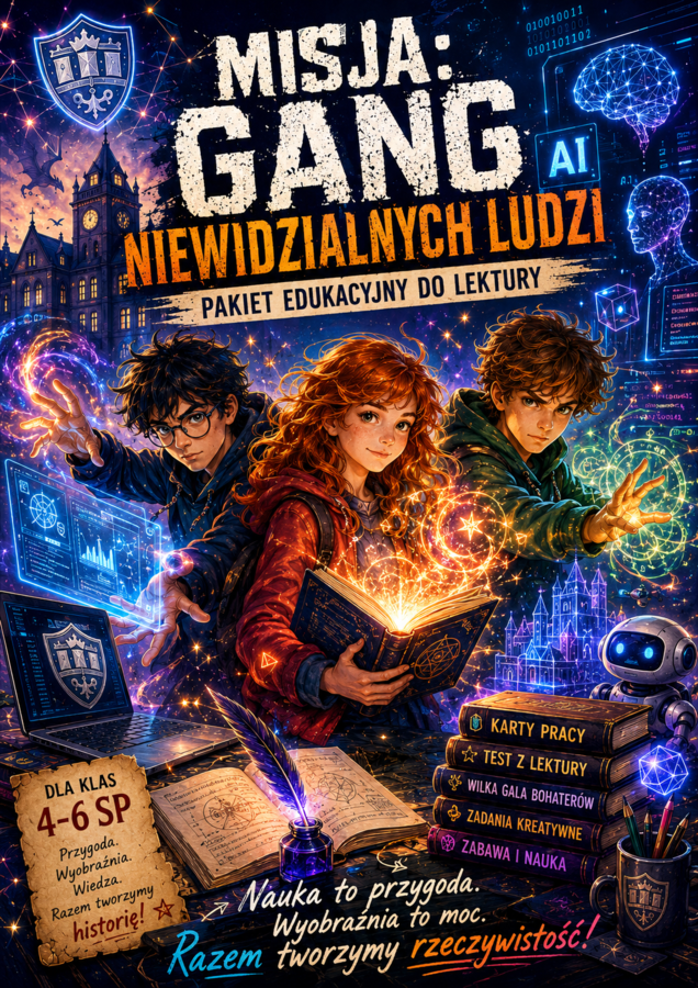 „Felix, Net i Nika oraz Gang Niewidzialnych Ludzi” Rafał Kosik. Pakiet edukacyjny do lektury.